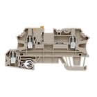 WEIDMULLER - Morsetto sezionatore di prova WMF 2.5 DI PE, collegamento a vite, beige scuro, 2.5 mm², 20 A, 500 V, 3 collegamenti, 2 piani, TS 35, V-0, Wemi.