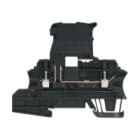 WEIDMULLER - Morsetto componibile portafusibile, Collegamento a vite, nero, 2.5 mm², 6.3 A, 500 V, Numero di collegamenti: 2, Numero di piani: 1, TS 35, V-0, Wemid WMF 2.5 FU SW.