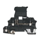 WEIDMULLER - Morsetto componibile portafusibile nero, collegamento a vite, 2.5 mm², 6.3 A, 500 V, 3 collegamenti, 2 piani, TS 35, V-0, Wemid WMF 2.5 FU PE SW.