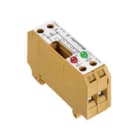 WEIDMULLER - Morsetto sezionatore di prova, collegamento a vite, giallo medio, 6 mm², 27 A, 30 V, numero di collegamenti: 2, numero di piani: 1, TS 35, V-0, 5VA, K SAKT E/35 2LD 30VAC.