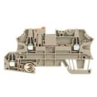 WEIDMULLER - Morsetto sezionatore di prova, collegamento a vite, beige scuro, 2.5 mm², 20 A, 500 V, numero di collegamenti: 3, numero di piani: 2, TS 35, V-0, Wemi WMF 2.5 DI PE STB.