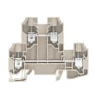 WEIDMULLER - Morsetto componibile a più piani, collegamento a vite, beige scuro, 10 mm², 800 V, numero di collegamenti: 4, numero di piani: 2, TS 35, V-0, Wemid WDK 10.