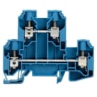 WEIDMULLER - Morsetto componibile a più piani, collegamento a vite, blu, 10 mm², 800 V, 4 collegamenti, 2 piani, TS 35, V-0, Wemid, WDK 10 BL.
