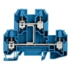 WEIDMULLER - Morsetto componibile a più piani, collegamento a vite, blu, 10 mm², 800 V, numero di collegamenti: 4, numero di piani: 2, TS 35, V-0, Wemid WDK 10 V BL.