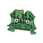 WEIDMULLER - Morsetto sezionatore di prova WTR 2.5 GN, collegamento a vite verde per 2.5 mm², 24 A, 500 V su TS 35 con V-0 Wemid. 2 collegamenti su 1 piano.