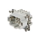 WEIDMULLER - Inserto di contatto maschio HDC HE 6 MS, 500V, 24A, 6 poli, collegamento a vite, grandezza 3. 1200000000