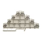 WEIDMULLER - Morsetto componibile a più piani, molla autobloccante, beige scuro, 2.5 mm², 250 V, numero di collegamenti: 8, numero di piani: 4, TS 35, V-0, Wemid ZVLD 2.5.