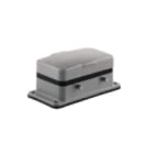 WEIDMULLER - Custodia HDC 16B ADBO con connettori a innesto industriali, base passante e gancio trasversale in alto, dimensioni: 6, IP65 in condizione innestata.