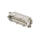 WEIDMULLER - Inserto di contatto maschio per connettori a innesto industriali HDC HE 24 MC, 500V, 16A, 24 poli, collegamento a crimpare, dimensione 8.