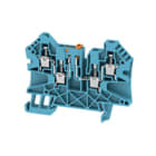 WEIDMULLER - Morsetto sezionatore di prova, collegamento a vite, blu, 4 mm², 27 A, 500 V, 4 collegamenti, 1 piano, TS 35, V-0, Wemid, WTR 4/ZZ STB BL.