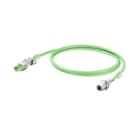 WEIDMULLER - Cavo PROFINET preconfezionato Codificato D M12 flangia RJ45 IP20 Numero di poli 4 Lunghezza 0.5 m IE-C5DS4UG0005MBSA20-E.