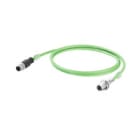 WEIDMULLER - Cavo PROFINET preconfezionato, Codificato D M12 flangia e pin diritto, 4 poli, Lunghezza 2 m, IE-C5DS4UG0020MBSMCS-E.