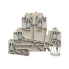 WEIDMULLER - Morsetto sezionatore di prova WDK 2.5/TR-DU-PE, collegamento a vite, beige scuro, 2.5 mm², 24 A, 500 V, 5 collegamenti, 3 piani, TS 35, V-0, Wemi.