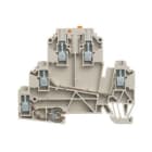 WEIDMULLER - Morsetto sezionatore di prova WDK 2.5/TR-DU-PE, collegamento a vite, beige scuro, 2.5 mm², 24 A, 500 V, 5 collegamenti, 3 piani, TS 35, V-0, Wemi.