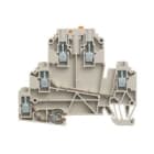 WEIDMULLER - Morsetto sezionatore di prova, collegamento a vite, beige scuro, 2.5 mm², 24 A, 500 V, numero di collegamenti: 5, numero di piani: 3, TS 35, V-0, WDK 2.5/TR-DU-PE STB, Wemi.