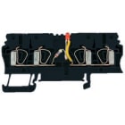WEIDMULLER - Morsettiera portacomponenti, molla autobloccante nero 2.5 mm² 24 V, 4 collegamenti, 1 piano, TS 35, V-0, Wemid ZDU 2.5/2X2AN/LD-SW.