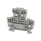 WEIDMULLER - Morsetto componibile a più piani, collegamento a vite, grigio, 2.5 mm², 400 V, numero di collegamenti: 4, numero di piani: 2, TS 35, V-0, Wemid WDK 2.5 GR.