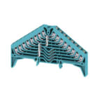 WEIDMULLER - Morsetto ripartitore di potenziale PUSH IN blu 1.5 mm² 17.5 A 250 V 32 collegamenti 8 piani TS 35 x 15 V-0 policarbona PPV 8 BL 35X15 DGR.