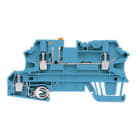 WEIDMULLER - Morsetto sezionatore di prova, collegamento a vite blu 2.5 mm² 20 A 500 V, numero di collegamenti 3, numero di piani 2, TS 35 V-0 Wemid WMF 2.5 DI PE BL.