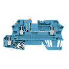 WEIDMULLER - Morsetto sezionatore di prova, collegamento a vite blu 2.5 mm² 20 A 500 V, numero di collegamenti 3, numero di piani 2, TS 35 V-0 Wemid WMF 2.5 DI PE BL.