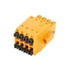 WEIDMULLER - Connettori per circuito stampato 160V 13.4A Passo 3.50mm 1.5mm² 8 poli PUSH IN attuatore Box B2CF 3.50/08/180F SN OR BX.