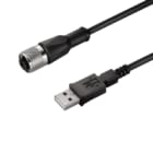 WEIDMULLER - Cavi dati in rame preconfezionati, Linea di collegamento SAIL-M12BG-USB-3.0U, 4 poli, Lunghezza cavo 3 m, Connettore femmina diritto.