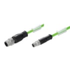 WEIDMULLER - Cavo EtherCat preconfezionato, Linea di collegamento, Numero di poli: 4, 1 m SAIL-M12GM8SG-4S1.0UIE.