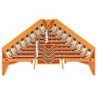 WEIDMULLER - Morsetto ripartitore di potenziale PUSH IN arancione 1.5 mm² 17.5 A 250 V Numero di collegamenti 32 Numero di piani 8 TS 35 x 15 V-0 polic PPV 8 OR 35X15 DGR.