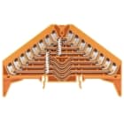 WEIDMULLER - Morsetto ripartitore di potenziale PUSH IN arancione 1.5 mm² 17.5 A 250 V Numero di collegamenti 32 Numero di piani 8 TS 35 x 15 V-0 polic PPV 8 OR 35X15 DGR.