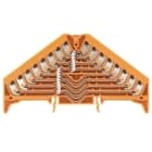 WEIDMULLER - Morsetto ripartitore di potenziale PUSH IN arancione 1.5 mm² 250 V 32 collegamenti 8 piani TS 35 x 7.5 V-0 policarbonat PPV 8 OR 35X7.5 DGR.