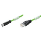 WEIDMULLER - Cavo EtherCat preconfezionato, Linea di collegamento, Numero di poli: 4, 0.25 m - SAIL-M8BGRJ45-4S0.25UIE.