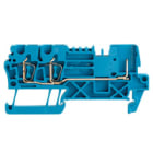 WEIDMULLER - Morsettiera passante molla autobloccante blu 2.5 mm² 24 A 500 V TS 35 V-0 Wemid 120 °C ZT 2.5/3AN/1 BL.