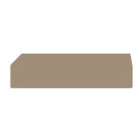 WEIDMULLER - Piastra terminale 83.75 mm x 1.5 mm Beige scuro WAP WDT 2.5 BT