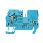 WEIDMULLER - Morsettiera passante molla autobloccante blu 4 mm² 32 A 800 V 1 collegamento 1 piano TS 35 V-0 Wemid 120 °C ZT 4/2AN/1 BL.