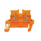 WEIDMULLER - Morsettiera passante molla autobloccante arancione 2.5 mm² 24 A 800 V Numero di collegamenti: 2 Numero di piani: 1 TS 35 V-0 Wemid 120 °C ZDU 2.5N OR.