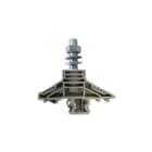 WEIDMULLER - Morsetto a bullone, collegamento a bullone, beige scuro, 50 mm², 150 A, 1000 V, numero di collegamenti: 1, numero di piani: 1, TS 32, V-0, Wemid WF 8/32.