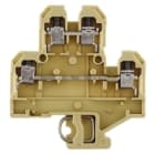 WEIDMULLER - Morsetto componibile a più piani, collegamento a vite, beige/giallo, 4 mm², 500 V, 4 collegamenti, 2 piani, TS 32, V-2, PA 66, DK 4Q/TC TYP K.