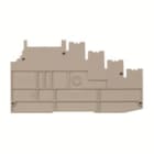 WEIDMULLER - Parete di separazione e terminale per morsetti, Beige scuro, Posizione verticale: 114.52 mm, Larghezza: 5.1 mm, V-0, Wemid AP ZRV2.5 ZA.