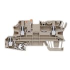 WEIDMULLER - Morsetto sezionatore di prova, collegamento a vite, beige scuro, 2.5 mm², 20 A, 250 V, numero di collegamenti: 4, numero di piani: 2, TS 35, V-0, Wemi WMF 2.5 DI BLZ PE STB.