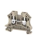 WEIDMULLER - Morsettiera passante a vite, Beige scuro, 6 mm², 41 A, 800 V, 2 collegamenti, 1 piano, TS 35, V-0, Wemid, 130 °C, WDU 6 IR.