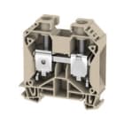 WEIDMULLER - Morsettiera passante WDU 35 IR, collegamento a vite, beige scuro, 35 mm², 125 A, 1000 V, 2 collegamenti, 1 piano, TS 35, V-0, Wemid, 130 °.