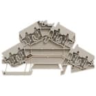 WEIDMULLER - Morsetto componibile a più piani, molla autobloccante beige 2.5 mm² 800 V, numero di collegamenti 8, numero di piani 2 TS 35 V-0 Wemid ZDK 2.5-2/4AN.