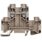 WEIDMULLER - Morsetto componibile a più piani, collegamento a vite, beige scuro, 10 mm², 800 V, numero di collegamenti: 2, numero di piani: 1, TS 35, V-0, Wemid, WDK 10 L.