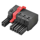 WEIDMULLER - Connettori per circuito stampato, 1000V, 57A, Passo 7.62mm, 10mm², 4 poli, PUSH IN senza attuatore, Molla autob BVF 7.62HP/04/180MF4 SN BK BX.