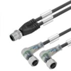 WEIDMULLER - Cavi adattatore sensore-attuatore, Linea di collegamento M12/M12, 3m/10m, Conduttore doppio nero SAIL-ZW-M12BW-3L10V.