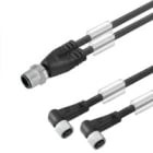 WEIDMULLER - Cavi adattatore sensore-attuatore, Linea di collegamento M12/M8, 3m/1.5m, Conduttore doppio nero SAIL-ZW-M8BW-3-1.5V.