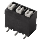 WEIDMULLER - Morsetto per circuito stampato 320V 17.5A Passo 5.00mm 1.5mm² 3 poli PUSH IN attuatore Collegamento saldare SMD 180° LSF-SMD 5.00/03/180 SN BK RL