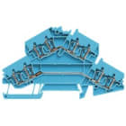 WEIDMULLER - Morsetto componibile a più piani, molla autobloccante, blu, 2.5 mm², 800 V, numero di collegamenti: 8, numero di piani: 2, TS 35, V-0, Wemid ZDK 2.5-2/4AN BL.