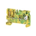 WEIDMULLER - Morsetto PE PUSH IN Verde/giallo 2.5 mm² 800 V Numero di collegamenti: 2 Numero di piani: 1 TS 35 V-0 Wemid APGTB 2.5 PE 2C/1.
