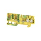 WEIDMULLER - Morsetto PE PUSH IN Verde/giallo 2.5 mm² 800 V 4 collegamenti 1 piano TS 35 V-0 Wemid APGTB 2.5 PE 4C/2. 1513920000